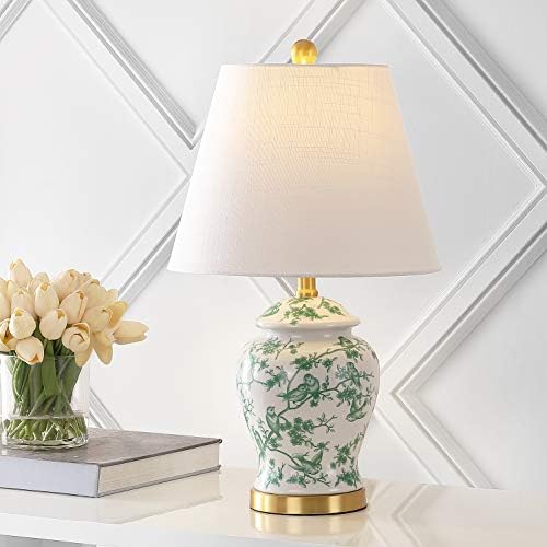 JONATHAN Y Penelope Ginger Jar 22" LED Table Lamp, White/Green - Image 2