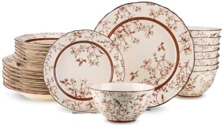 Ceramic Dinnerware Set, Series Western Ⅰ(Bird on Branch) by FANGJING