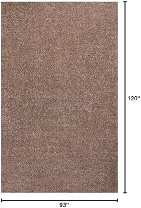 JONATHAN Y Haze Solid Low-Pile Brown Indoor Area Rug 8x10, Coastal,Bohemian,Minimalist,Classic, Easy-Cleaning for Living Room,Bedroom,Kitchen,Pet Friendly,Non-Shedding (SEU100J-8) - Image 2