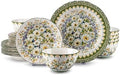 Ceramic Dinnerware Set, Series Western Ⅰ(Green Jasmine) by FANGJING