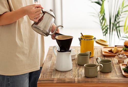 Zero Japan - Bee House Pour Over Coffee Dripper - Lead-Free & Cadmium-Free Ceramic Coffee Maker with Elegant Peek Hole, Drip Cone Brewer Coffee Gifts, Brewing Accessories - Ice Blue, Standard Size