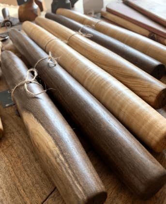 Handmade 20 French Rolling Pin for Dough - Cherry Wood Roller, Perfect Wooden Rolling Pin for Baking, Pizza, Chapati, and Tortilla. Crafted in Kentucky. Tapered