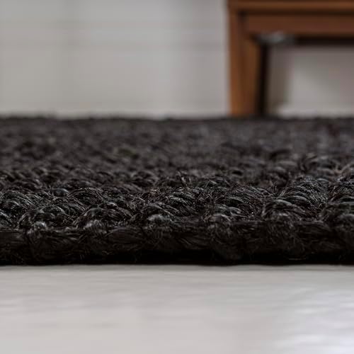 JONATHAN Y Pata Hand Woven Chunky Jute Black Indoor Area Rug, 4x6, Bohemian, Rustic, Cottage, Easy-Cleaning for Living Room, Bedroom, Kitchen, Non-Shedding (NRF102E-4) - Image 5