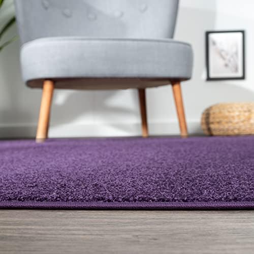 JONATHAN Y Haze Solid Low-Pile Purple Indoor Area Rug 12x15, Coastal,Bohemian,Minimalist,Classic, Easy-Cleaning for Living Room,Bedroom,Kitchen,Pet Friendly,Non-Shedding (SEU100N-15) - Image 6