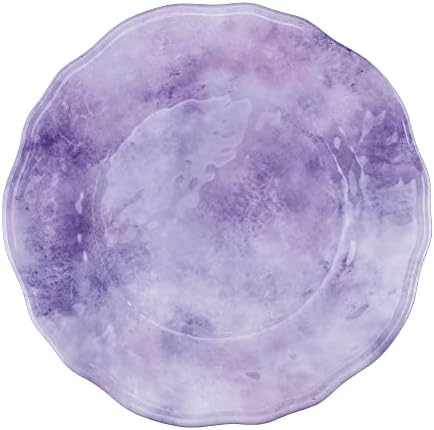 UPware 12 Piece Lavender Melamine Dinnerware Sets, Outdoor Dishes Set, Plates and Bowls Sets, Service for 4, Purple - Image 3