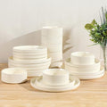 TheTerra Ceramic Dinnerware Set for 8, 24-Piece Plates and Bowls Set by TheTerra