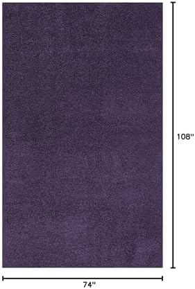 JONATHAN Y Haze Solid Low-Pile Purple Indoor Area Rug 6x9, Coastal,Bohemian,Minimalist,Classic, Easy-Cleaning for Living Room,Bedroom,Kitchen,Pet Friendly,Non-Shedding (SEU100N-6) - Image 2