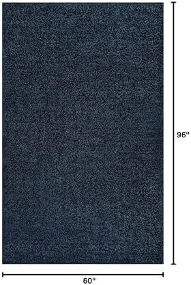 JONATHAN Y Haze Solid Low-Pile Navy Indoor Area Rug 5x8, Coastal,Bohemian,Minimalist,Classic, Easy-Cleaning for Living Room,Bedroom,Kitchen,Pet Friendly,Non-Shedding (SEU100C-5) - Image 2