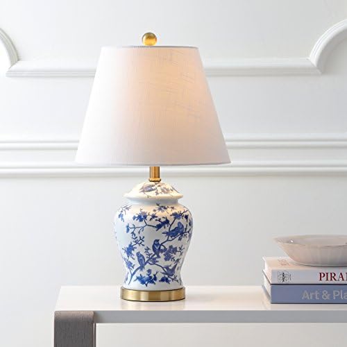 JONATHAN Y Penelope Ginger Jar 22" LED Table Lamp, Blue/White - Image 2