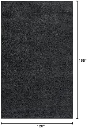 JONATHAN Y Haze Solid Low-Pile Black Indoor Area Rug 10x14, Coastal,Bohemian,Minimalist,Classic, Easy-Cleaning for Living Room,Bedroom,Kitchen,Pet Friendly,Non-Shedding (SEU100I-14) - Image 2