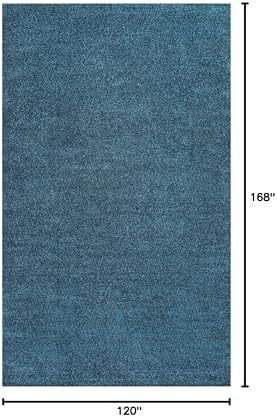 JONATHAN Y Haze Solid Low-Pile Turquoise Indoor Area Rug 10x14, Coastal,Bohemian,Minimalist,Classic, Easy-Cleaning for Living Room,Bedroom,Kitchen,Pet Friendly,Non-Shedding (SEU100H-14) - Image 2