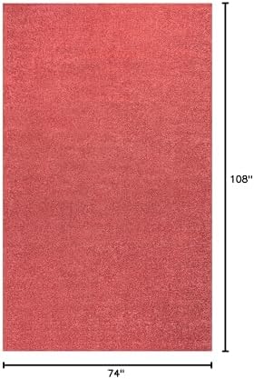 JONATHAN Y Haze Solid Low-Pile Red Indoor Area Rug 6x9, Coastal,Bohemian,Minimalist,Classic, Easy-Cleaning for Living Room,Bedroom,Kitchen,Pet Friendly,Non-Shedding (SEU100E-6) - Image 2