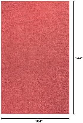 JONATHAN Y Haze Solid Low-Pile Red Indoor Area Rug 9x12, Coastal,Bohemian,Minimalist,Classic, Easy-Cleaning for Living Room,Bedroom,Kitchen,Pet Friendly,Non-Shedding (SEU100E-9) - Image 2