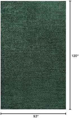 JONATHAN Y Haze Solid Low-Pile Emerald Indoor Area Rug 8x10, Coastal,Bohemian,Minimalist,Classic, Easy-Cleaning for Living Room,Bedroom,Kitchen,Pet Friendly,Non-Shedding (SEU100L-8) - Image 2