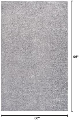 JONATHAN Y Haze Solid Low-Pile Gray Indoor Area Rug 5x8, Coastal,Bohemian,Minimalist,Classic, Easy-Cleaning for Living Room,Bedroom,Kitchen,Pet Friendly,Non-Shedding (SEU100A-5) - Image 2