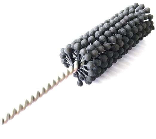 TwistFlex 1-1/4" 120SC Cylinder Hone | 1.25" (31.8mm) Flexible Cylinder Honing & Deburring Tool | Bore Brush for Hole Diameters 1.12” – 1.25” | Silicon Carbide 120 Grit | 8" Length