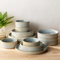 TheTerra Ceramic Dinnerware Set for 4, 16-Piece Plates and Bowls Set by TheTerra