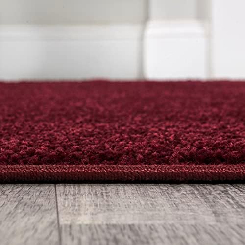 JONATHAN Y Haze Solid Low-Pile Dark Red Indoor Area Rug 4x6, Coastal,Bohemian,Minimalist,Classic, Easy-Cleaning for Living Room,Bedroom,Kitchen,Pet Friendly,Non-Shedding (SEU100Q-4) - Image 6