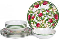 Dinnerware Sets - 12pcs Melamine Plates and Bowls (Apple Design) by LECHOO