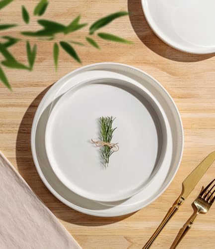 TheTerra Ceramic Dinnerware Set for 4, 18-Piece Plates and Bowls Set - Image 3
