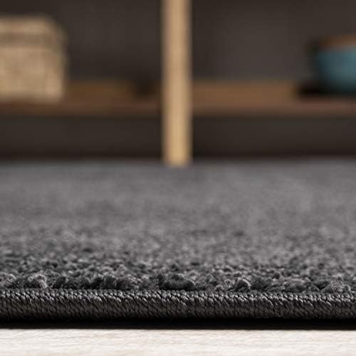 JONATHAN Y Haze Solid Low-Pile Black 5' Round Indoor Area Rug, Coastal,Bohemian,Minimalist,Classic, Easy-Cleaning for Living Room,Bedroom,Kitchen,Pet Friendly,Non-Shedding (SEU100I-5R) - Image 5