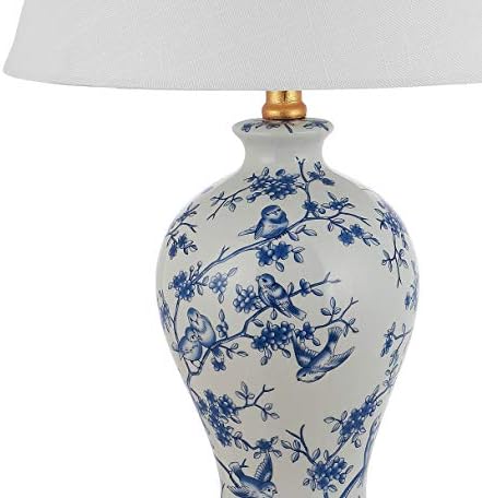 JONATHAN Y Grace 24" French Country Floral Urn Ceramic Lamp, Blue/White - Image 5