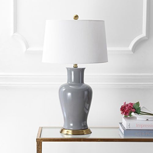 JONATHAN Y Julian Classic Ceramic Urn Metal LED Table Lamp 29", Gray - Image 3