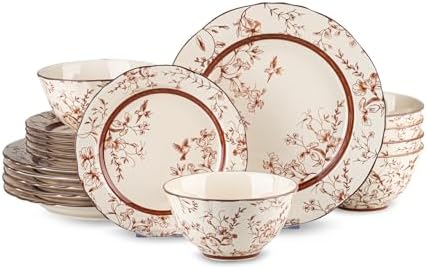 Ceramic Dinnerware Set, Series Western Ⅰ(Bird on Branch) by FANGJING