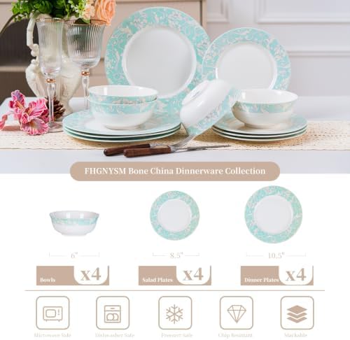 Plates and Bowls Sets, Dinnerware Set for 4 - Image 2