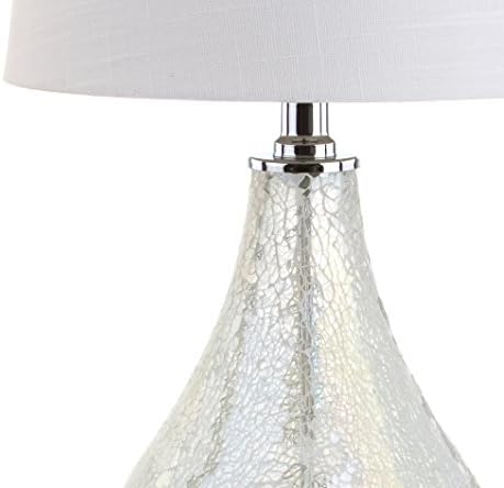 JONATHAN Y Mona Coastal Mini LED Table Lamp 20" Bedside, Mosaic White - Image 6