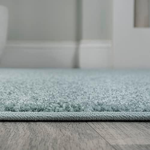 JONATHAN Y Haze Solid Low-Pile Aqua Blue 3x5 Oval Indoor Area Rug, Coastal,Bohemian,Minimalist,Classic, Easy-Cleaning for Living Room,Bedroom,Kitchen,Pet Friendly,Non-Shedding (SEU100S-3OV) - Image 6