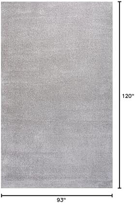 JONATHAN Y Haze Solid Low-Pile Light Gray Indoor Area Rug 8x10, Coastal,Bohemian,Minimalist,Classic, Easy-Cleaning for Living Room,Bedroom,Kitchen,Pet Friendly,Non-Shedding (SEU100K-8) - Image 2
