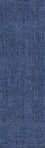 JONATHAN Y Pata Hand Woven Chunky Jute Navy Runner Rug, 2x10, Bohemian, Rustic, Cottage, Easy-Cleaning for Living Room, Bedroom, Kitchen, Non-Shedding (NRF102D-210) - Image 3