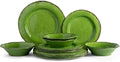 LEHAHA Modern Rustic Melamine Dinnerware Sets, 12-Piece Camping Dishes Set by LEHAHA