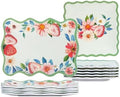 Melamine Appetizer Plates Set of 12, Strawberry Square and Rectangle Trays by molidiki