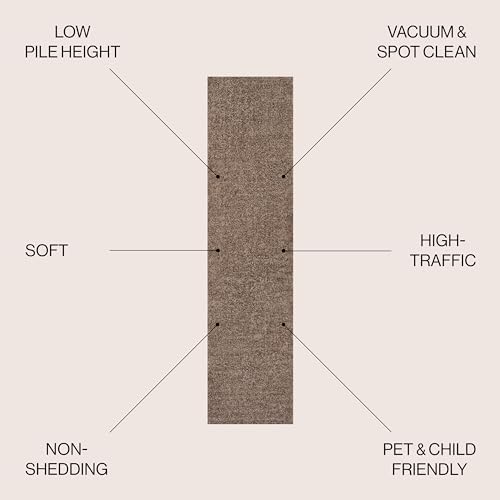 JONATHAN Y Haze Solid Low-Pile Brown Runner Rug 2x10, Coastal,Bohemian,Minimalist,Classic, Easy-Cleaning for Living Room,Bedroom,Kitchen,Pet Friendly,Non-Shedding (SEU100J-210) - Image 2