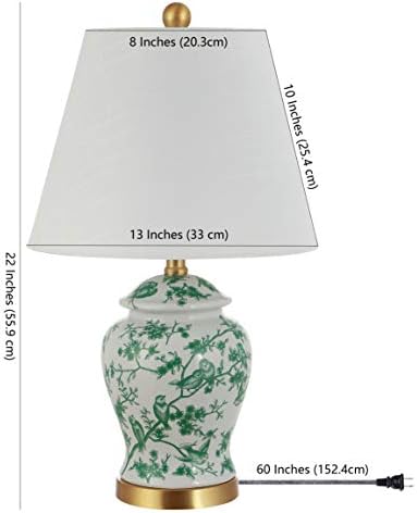 JONATHAN Y Penelope Ginger Jar 22" LED Table Lamp, White/Green - Image 3