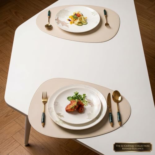 12 Piece Bone China Dinnerware Set for 4, Maple Leaf Gold Trim Gift - Image 6