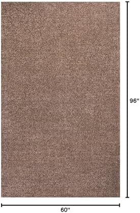 JONATHAN Y Haze Solid Low-Pile Brown Indoor Area Rug 5x8, Coastal,Bohemian,Minimalist,Classic, Easy-Cleaning for Living Room,Bedroom,Kitchen,Pet Friendly,Non-Shedding (SEU100J-5) - Image 2