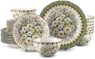 Ceramic Dinnerware Set, Series Western Ⅰ(Green Jasmine) by FANGJING