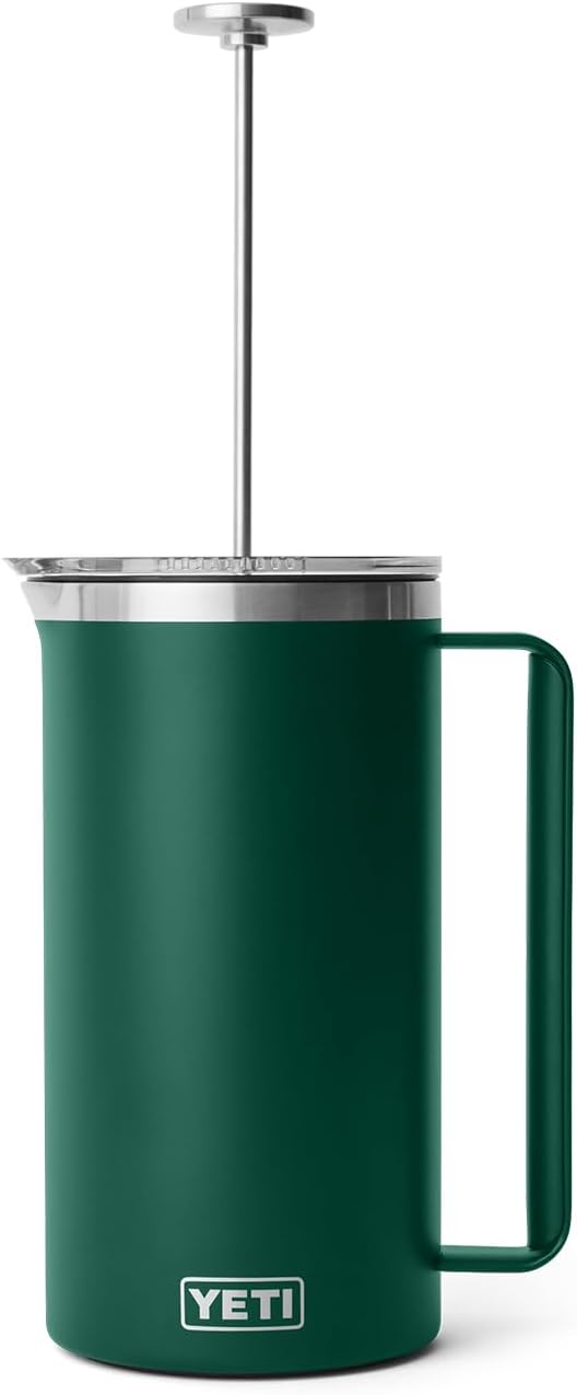YETI Rambler 64 oz. French Press Coffee Maker, Black Forest Green
