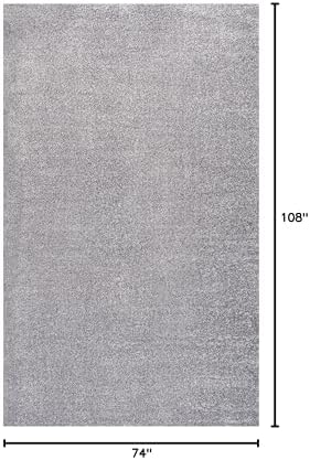 JONATHAN Y Haze Solid Low-Pile Gray Indoor Area Rug 6x9, Coastal,Bohemian,Minimalist,Classic, Easy-Cleaning for Living Room,Bedroom,Kitchen,Pet Friendly,Non-Shedding (SEU100A-6) - Image 2