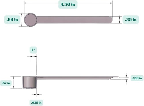 1/2 Teaspoon (2.5 mL) Long Handle Scoop for Measuring Coffee, Pet Food, Grains, Protein, Spices and Other Dry Goods (Pack of 5)