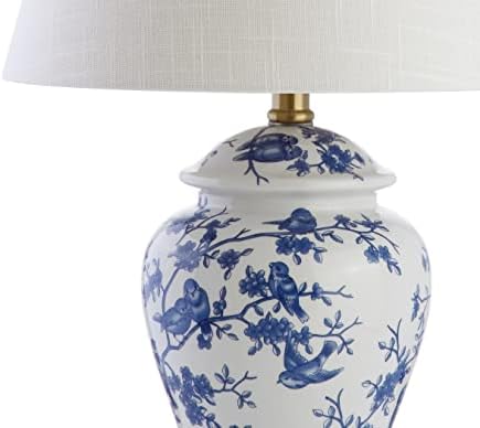 JONATHAN Y Penelope Ginger Jar 22" LED Table Lamp, Blue/White - Image 6