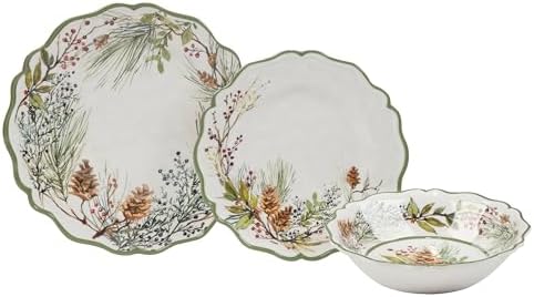 Certified International Winter Forest 12 Pc Dinnerware Set, Service for 4 - Image 2
