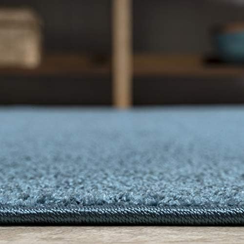 JONATHAN Y Haze Solid Low-Pile Turquoise 3x5 Oval Indoor Area Rug, Coastal,Bohemian,Minimalist,Classic, Easy-Cleaning for Living Room,Bedroom,Kitchen,Pet Friendly,Non-Shedding (SEU100H-3OV) - Image 6
