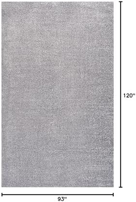 JONATHAN Y Haze Solid Low-Pile Gray Indoor Area Rug 8x10, Coastal,Bohemian,Minimalist,Classic, Easy-Cleaning for Living Room,Bedroom,Kitchen,Pet Friendly,Non-Shedding (SEU100A-8) - Image 2