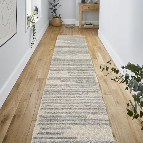 JONATHAN Y Khalil Modern Berber Stripe Cream/Gray Runner Rug, 2x8, Contemporary, Bohemian, Easy-Cleaning for Living Room, Bedroom, Kitchen, Pet Friendly, Non-Shedding (MOH207C-28) - Image 4
