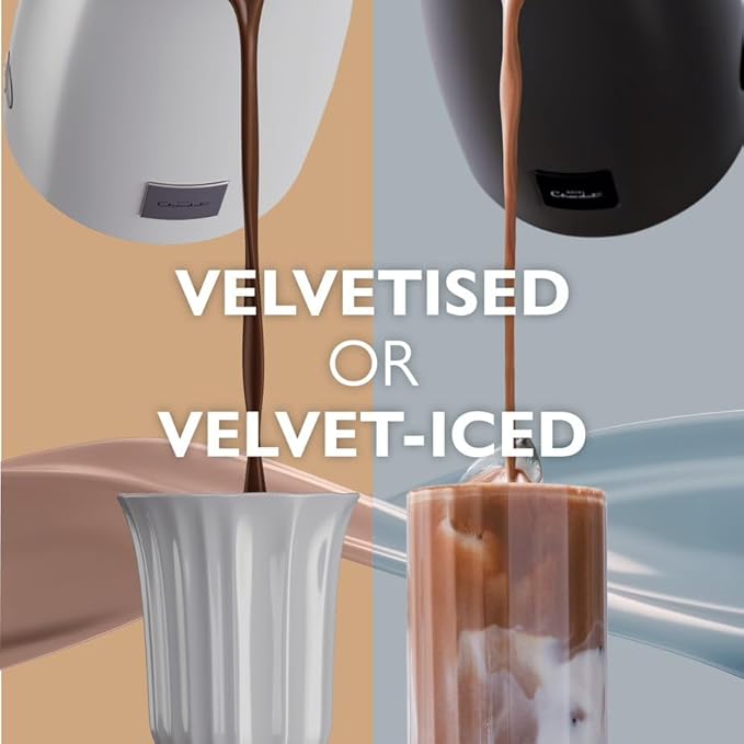 Hotel Chocolat Velvetiser - In-Home Hot Chocolate Machine - Barista-Grade Hot Chocolate Maker - Copper Edition - 2 Ceramic Podcups & 10 Single-Serve Sachets