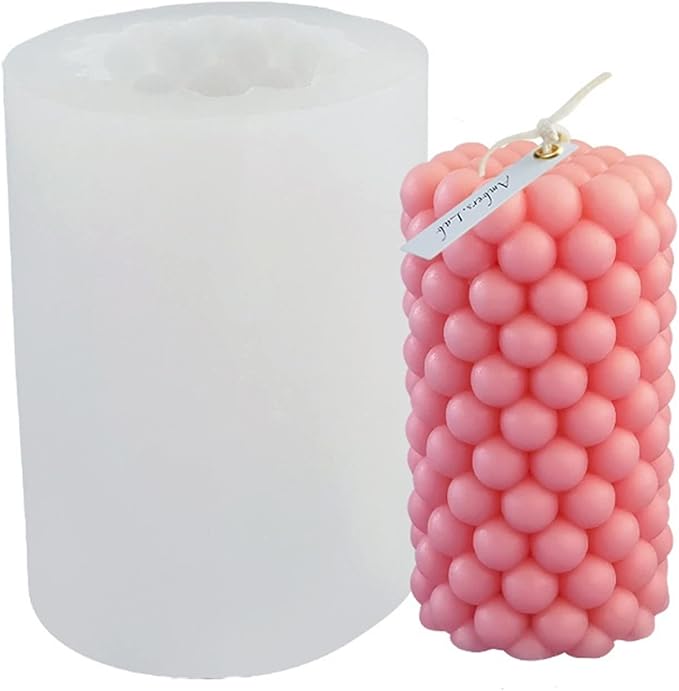 Long Bubble Pillar Silicone Candle Mold Silicone Soap Mold Fondant Chocolate Cake Candy Mould Epoxy Resin Casting Mold DIY Wax,Polymer Clay